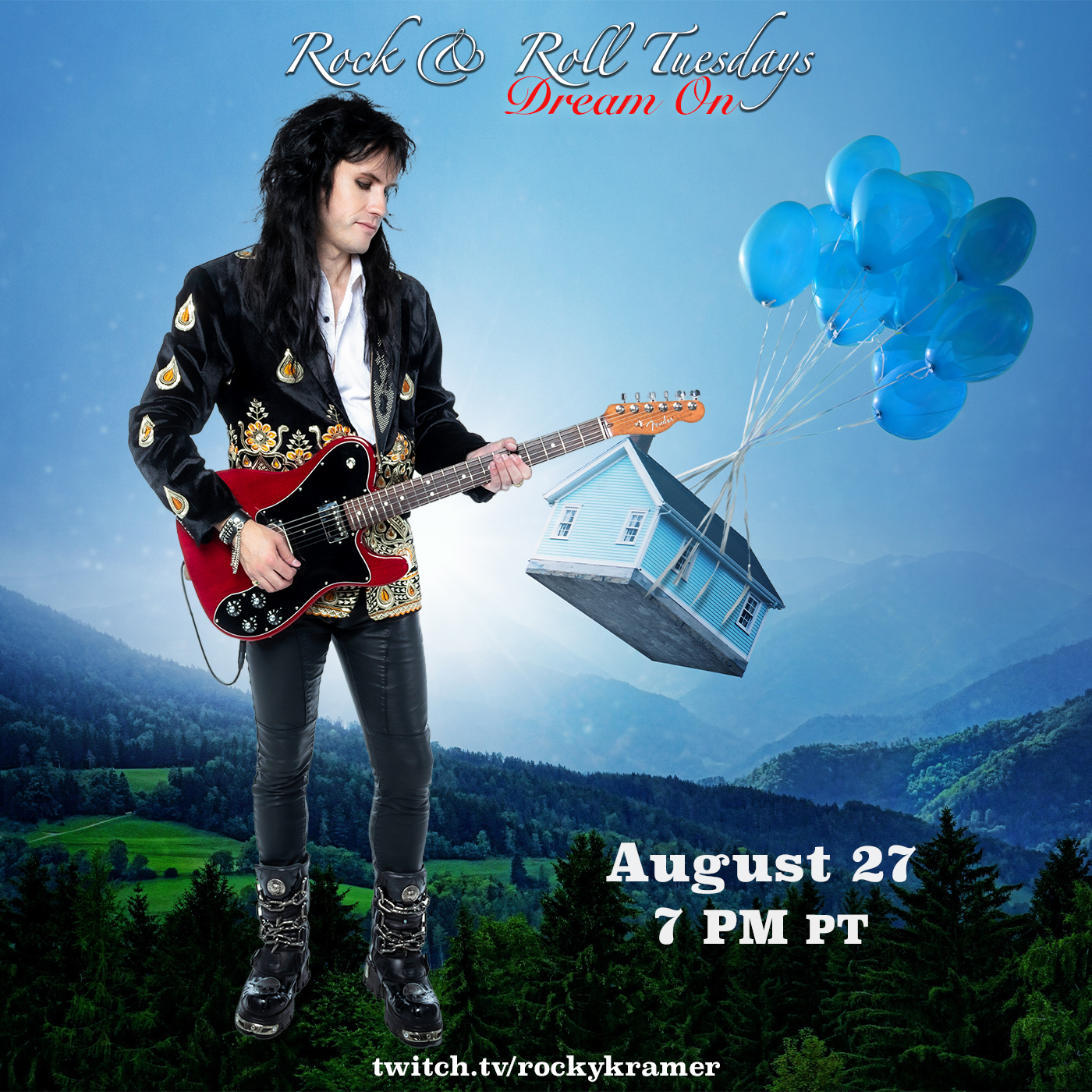 Rocky Kramer’s Rock & Roll Tuesdays Presents “Dream On” On Tuesday August 27th, 2024, 7 PM PT on Twitch