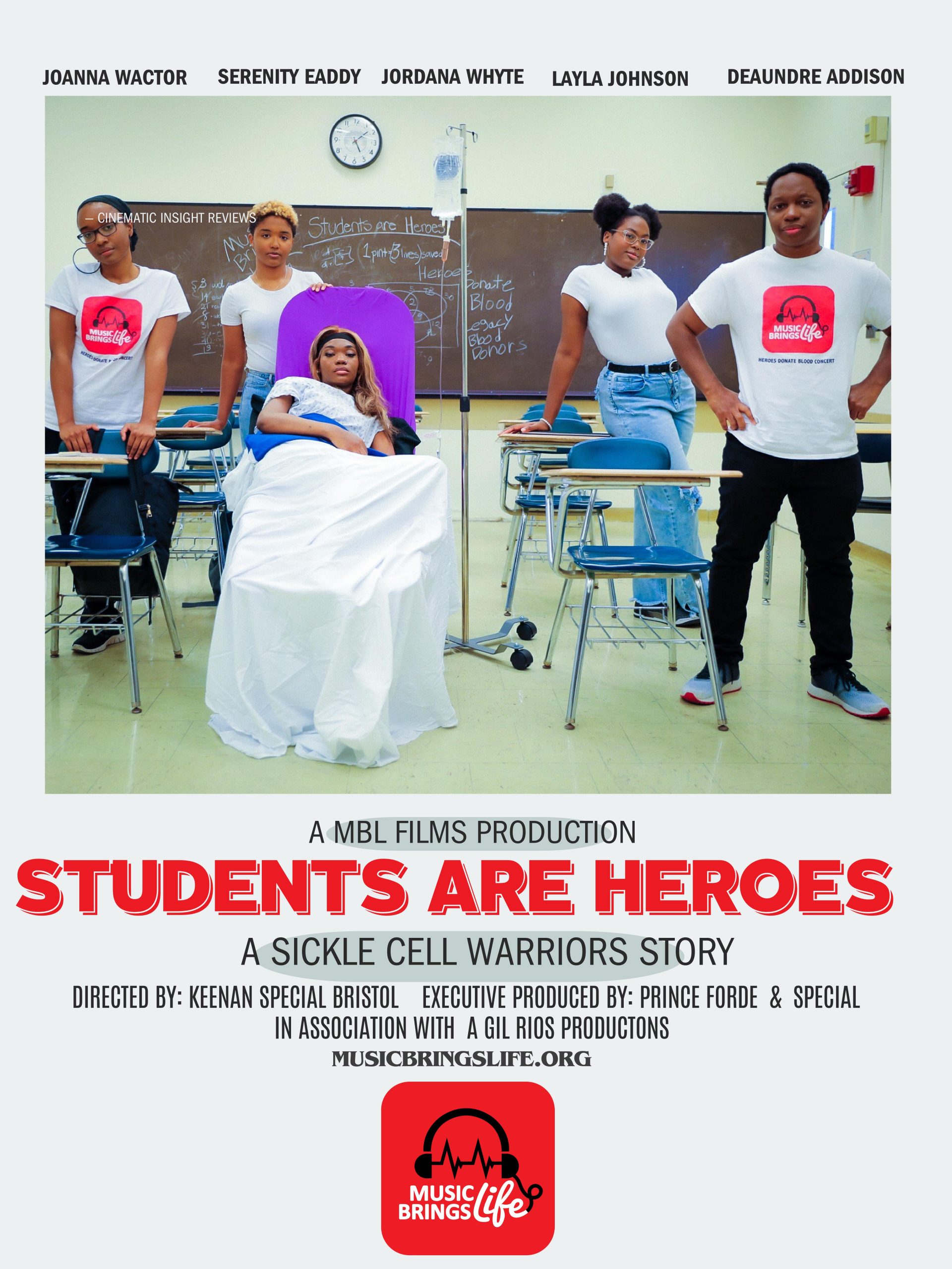 “STUDENTS ARE HEROES: A Sickle Cell Warrior’s Story” By “Music Brings Life” Available To Stream September 27th, 2024